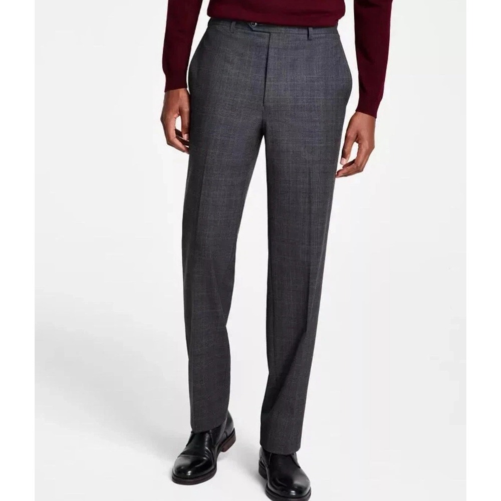Michael Kors Men's Classic Fit Fall Pattern Dress Pants Grey E101526